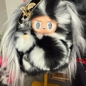 Black and White Labubu Bunny